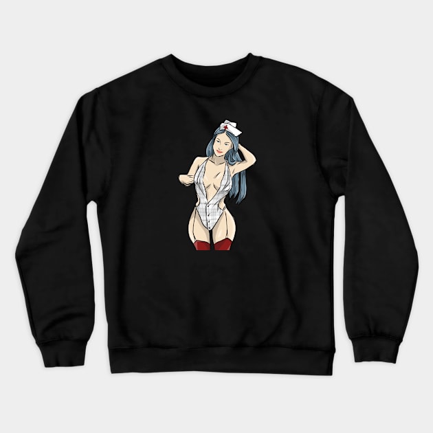 Night Shift Nurse Crewneck Sweatshirt by RandomAlice